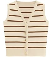 トップス MARNO Caroline vest NALANISA Women's Trendy Striped Sweater Vest 2025 V Neck